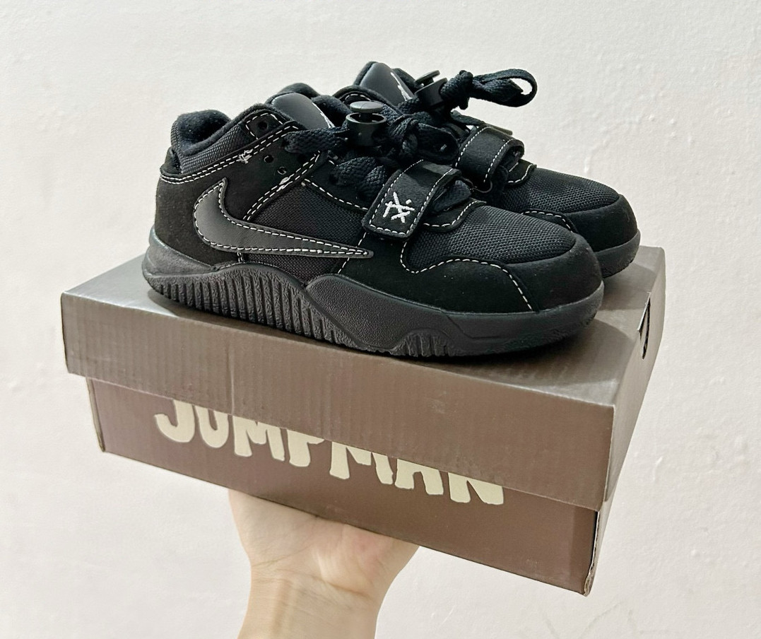 Youth Running Weapon Travis Scott x Jordan Jumpman Jack TR Black Shoes 019